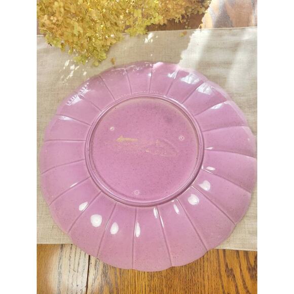 Vintage Red Wing Art Pottery Tray 48, Orchid Pink Speckled 12-1/2" - Picture 4 of 5